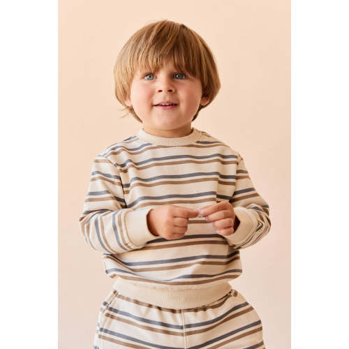 Organic Cotton Jalen Oversized Jumper - Raynor Stripe North Sea – Jamie Kay USA