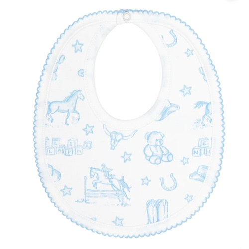 Blue Lone Star Toile Bib