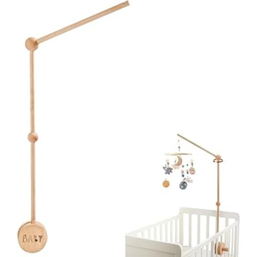 Baby Crib Mobile Arm Holder 36 Inch Large Version Baby Mobile Holder Arm Baby Room Decoration Attachment Safe Anti Slip Mobile Arm for Crib Baby Mobile Hanger