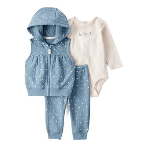 Carter's Baby Girls' 3 Piece Vest Little Jacket Set