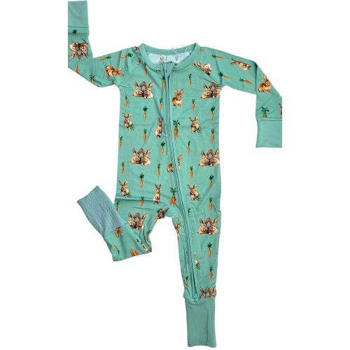 Bunny Tails and Carrot Trails Convertible Zip-Up – Dragonfly Dreams Bamboo