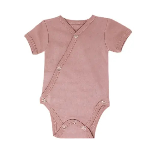Mauve | Organic Short-Sleeve Kimono Bodysuit