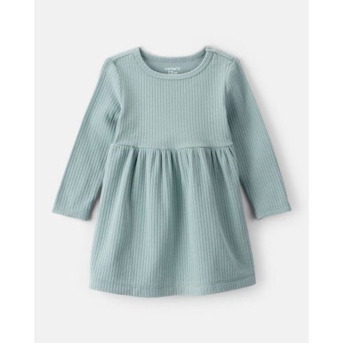 Baby Girl Long-Sleeve Dress - Green - Carter's | Carter's