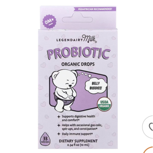 Probiotic Organic Drops, 0+ Months, 0.34 fl oz (10 ml)