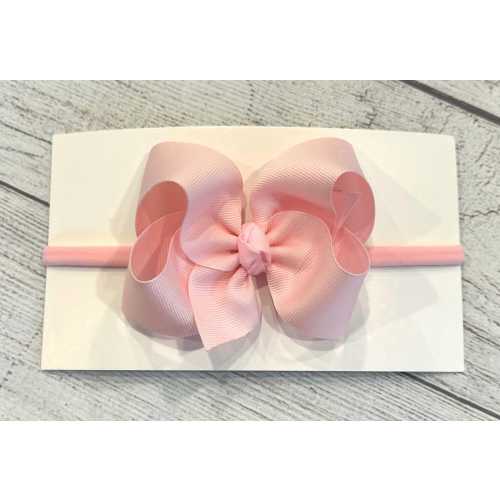 You Pick Colors, Hair Bow on Stretch Headband, Custom 4 Inch Medium Hairbow, Toddler Girl Bows, Girls Headband, Baby Girl Bow, Infant bows