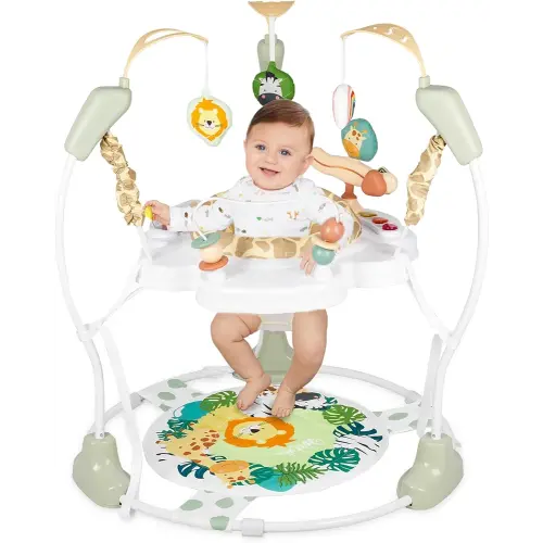 Baby Activity Center, Infant Jumpers and Bouncers with Music, Lights, Infant Toys, 360°Rotating Seat, 3 Adjustable Heights, Baby Play and Learning Center for 6+ Months