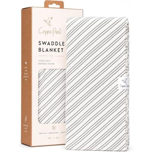 Copper Pearl Swaddle Blankets for Newborns | Soft Stretchy Receiving Blankets for Boys and Girls | Large 46 x 46 Inch Baby Blankets | Lightweight and Breathable Swaddles | Midtown
