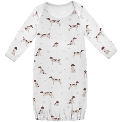 vvfelixl Baby Sleeper Gown for Newborn Boy Girls Golden Retriever Dogs Cartoon Infant Nightgown for 0-3 Months