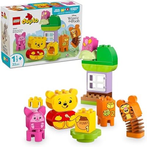 LEGO 10457 Duplo Winnie the Pooh Birthday Party Toy, Toy, Birthday Present, Blocks, Educational, Boys, Girls, Children, 1 and a Half Years, 2 Years, 3 Years, Toddler, Disney Goods, Pretend Play