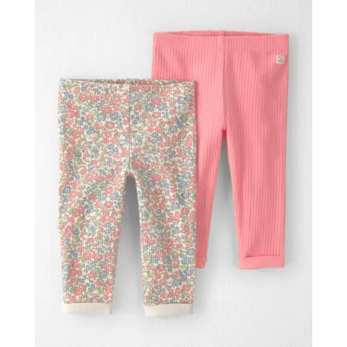 Baby Girl 2-Pack Organic Cotton Rib Leggings  - Little Planet | Carter's