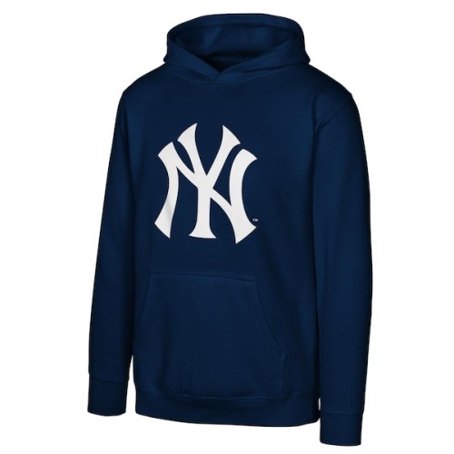 Youth New York Yankees  Navy Primary Logo Pullover Hoodie