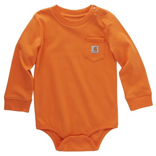 Carhartt Baby Unisex Long-Sleeve Pocket Bodysuit at Tractor Supply Co