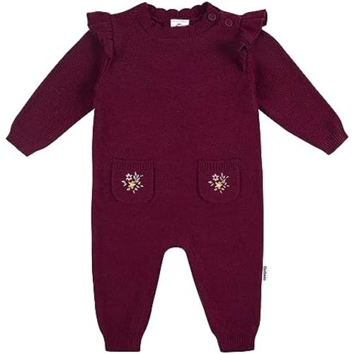 Gerber Baby Girls' Sweater Knit Romper Jumpsuit