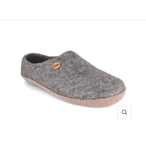 WoolFit Footprint | Felt Slippers with Footbed & Leather Sole