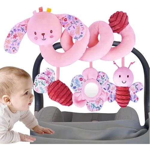 chochumy Spiral Car Seat Toy Baby Stroller Hanging Toys 0-6-12 Months Girls
