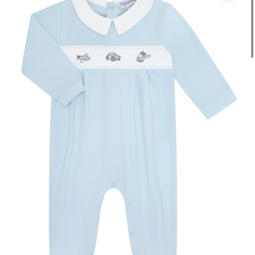 Mini Voyages Embroidery Footie