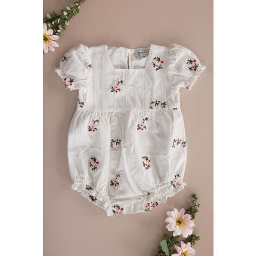 Baby Jessie Romper in Ditsy Embroidery