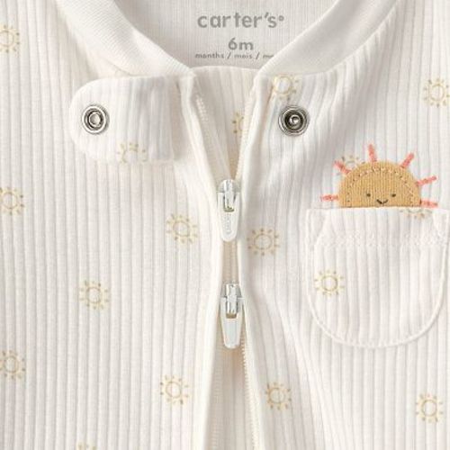 Baby Carter's 2-Way Zip Sleep & Play Pajamas with Sun Design
