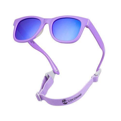 COCOSAND Flexible Baby Sunglasses with Strap Polarized UV Protection for Toddler Infant Newborn Boy Girl Age 0-24 Months