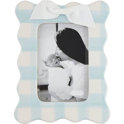 Mud Pie - Vertical Blue Bow Frame; 7" x 7"
