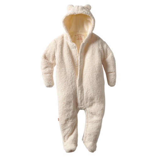 Magnetic Closure Minky Bear Hooded Pram