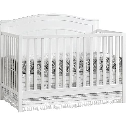 Oxford Baby North Bay 4-in-1 Convertible Crib, Snow White, GreenGuard Gold Certified