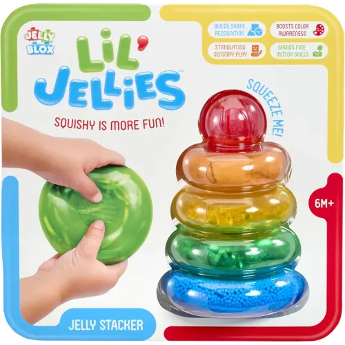Goliath Lil' Jellies Jelly Stacker Toy | Squeeze, Squish, Stack Soft Rings