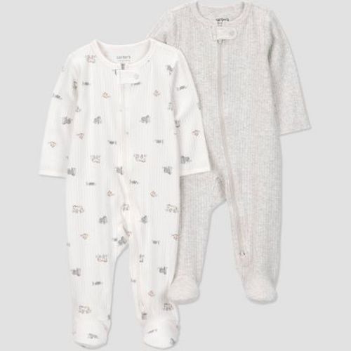 Carter's Just One You® Baby 2pk Animals Sleep N' Play - Gray 6M