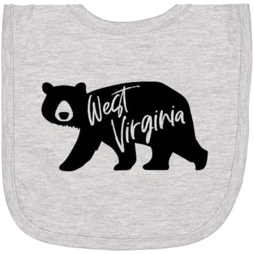 inktastic West Virginia Black Bear Silhouette Newborn Bib