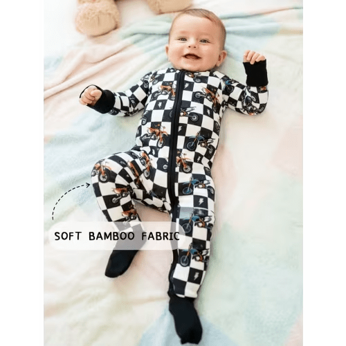 soft bamboo baby sleeper zip convertible footie 2 - Temu