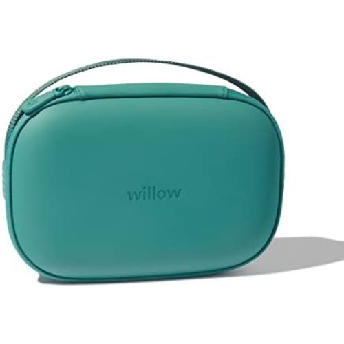 Willow Breast Pump Carrying Case, Teal, Use with Hands Free Wearable Breast Pumps, Ultra Durable Hard Shell Breast Pump Case with Removable Tray, Compact and Discreet