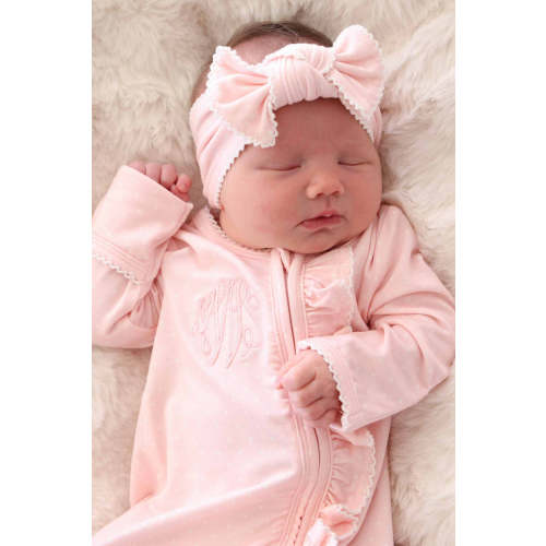 Picot Trim Knit Large Bow Headwrap