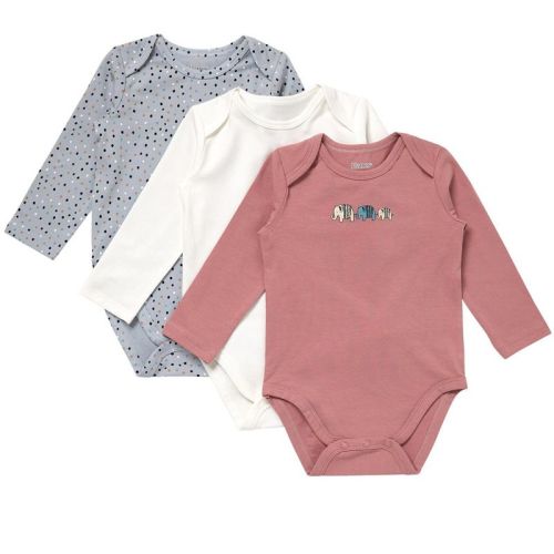 Hanes Pure Comfort Baby Long Sleeve Bodysuits, Organic Cotton, Boys & Girls, 3-Pack