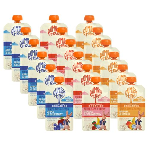 Peter Rabbit Organics, Oats & Seeds, Variety Pack, 18 CT Pouches, 4oz