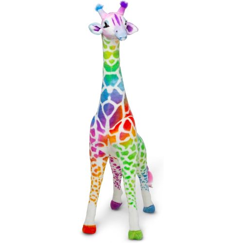 Melissa & Doug Rainbow Giraffe Lifelike Plush