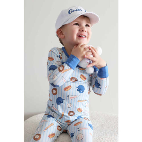 Two-Piece Pajama Set in Ballpark Bros | Caden Lane