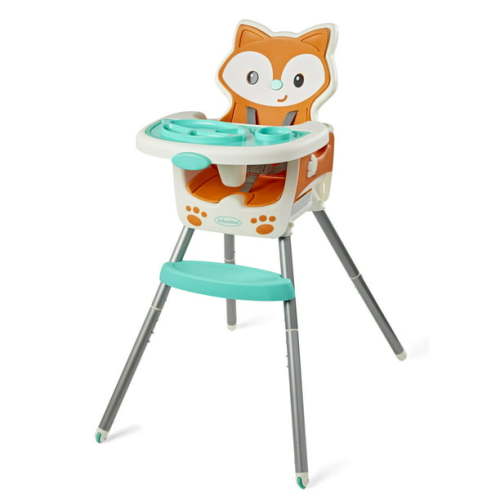 Infantino Grow-with-Me 4-in-1 Convertible High Chair, for Babies & Toddlers 6-36 Months, Orange Fox