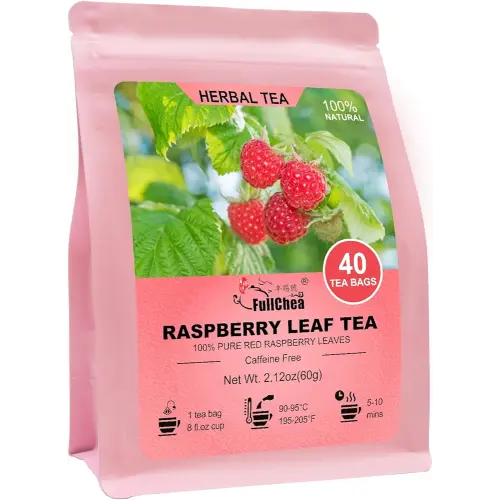 FullChea - Raspberry Leaf Tea Bag, 40 Teabags - Natural Pregnancy Tea - Pure Red Raspberry Leaf Herbal Tea - Non-GMO - Caffeine-free - Help Childbirth & Support Menstrual