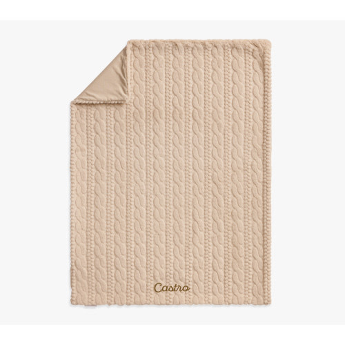Cozy Cable Faux Fur Baby Blanket