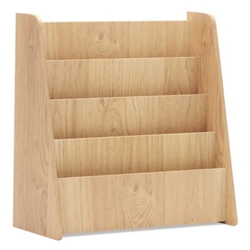 Costway 4-tier Kids Wooden Bookshelf Toddlers Book Rack with Deep Shelves Natural