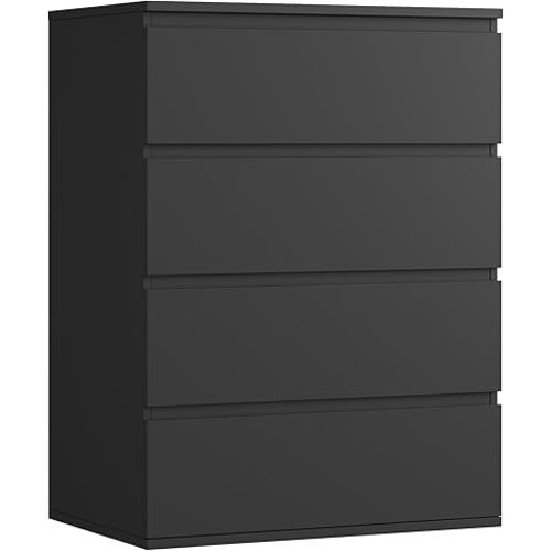 FOTOSOK Black Dresser, Dresser for Bedroom, Small Dresser Chest of Drawers