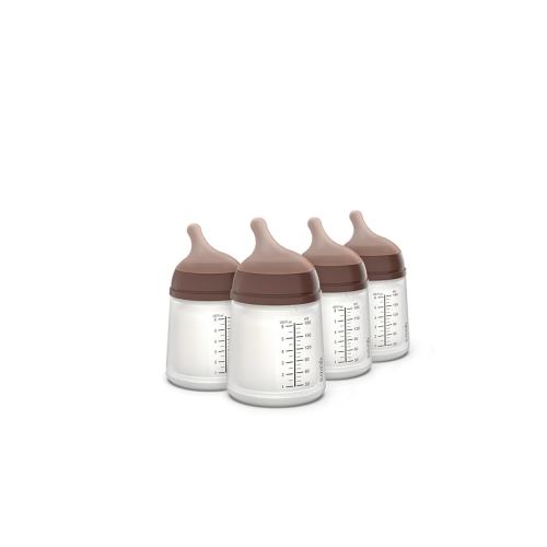 Suavinex Zero Zero Anti Colic Baby Bottle, No 1 Spanish Baby Bottle Brand, Minimizes Bottle Rejection & Nipple Confusion, Perfect for Combo Feeding, 2pk, 6oz/180mL, Deep Tone, Adaptable Flow Nipple