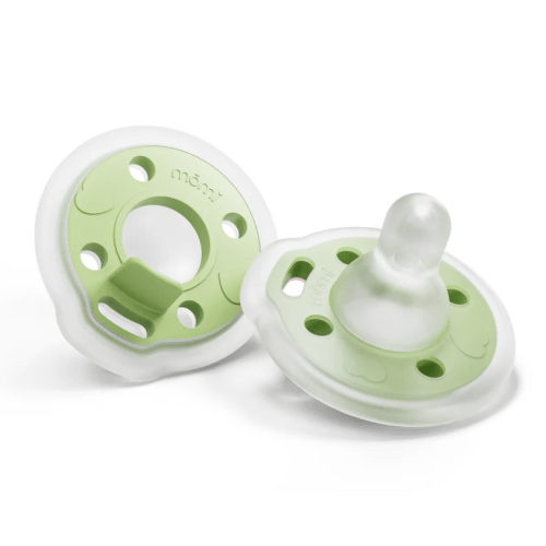 mōmi babypace® breast-like pacifier 2-set in calm pistachio