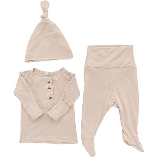 Coming Home Outfit and Hat Set for newborn boy and newborn girl, soft and stretchy gender neutral baby clothes, layette