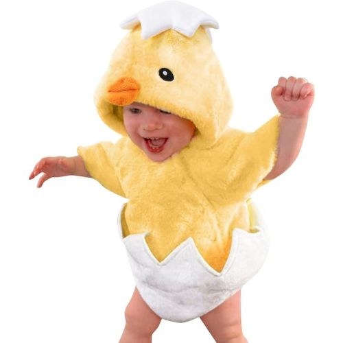MOMMY'S NEW MAN Halloween Adorable Infant Hatching Chicken Costume Baby Chick Animal Romper For Girls And Boys