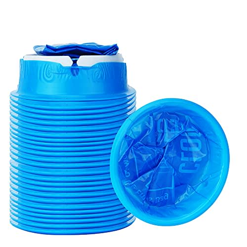 24 Pack Blue 1000 ml Emesis Bags Disposable for Kids | Vomit Bag for Morning Sickness, Portable Nausea Bag for Pregnant Women,Barf Bags with Leak Resistant Design car and Travel