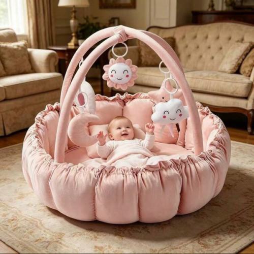 Soft Baby Play Mat With Activity Arch & Hanging Toys, Foldable Infant Tummy Time Playcenter With Adjustable Design, Multi-Functional Newborn Play | SHEIN USA