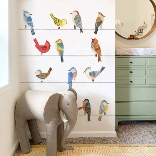Birds on a Wire Wall Decals - Repositionable by MejMej – Project Nursery