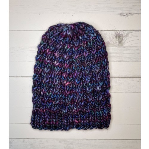 Purple Mermaid Cable Knit Spinnaker Beanie