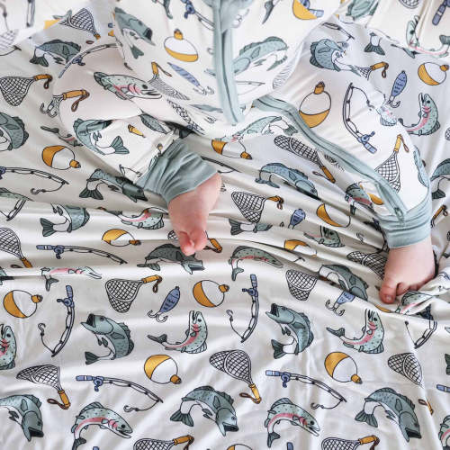 Catch of the Day Double Sided Bamboo Blanket